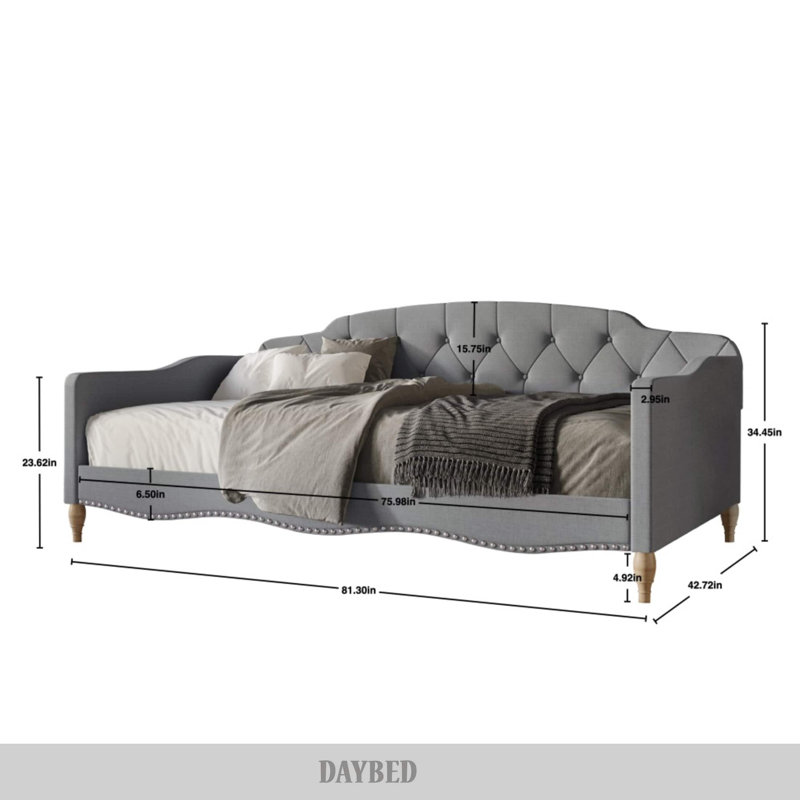 Charlton home zanowitz daybed size discount